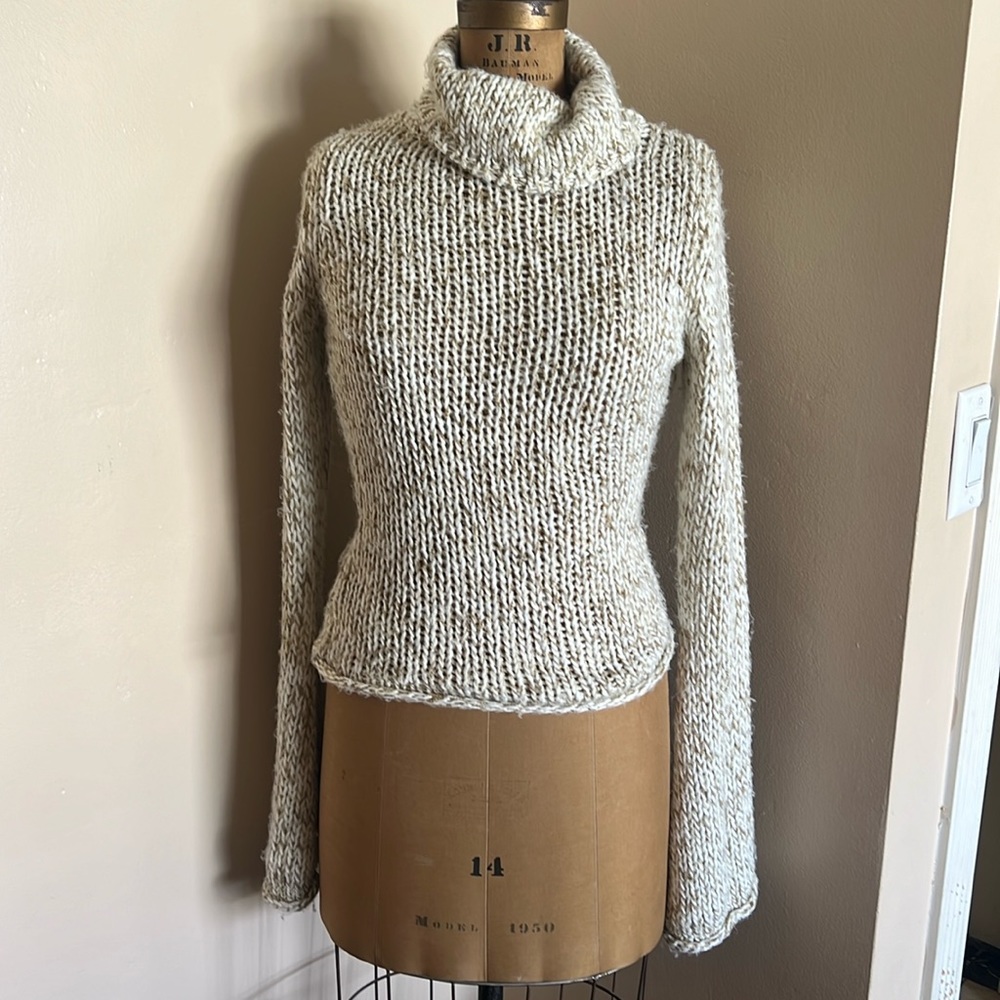 MY Life turtle neck knit oversized sleeves size L.